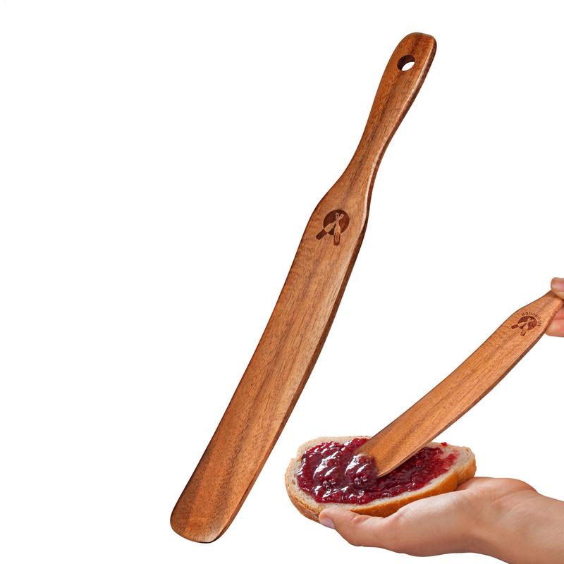 Okonomiyaki Spatula - Wooden Stir Stick Narrow Jar Scraper
