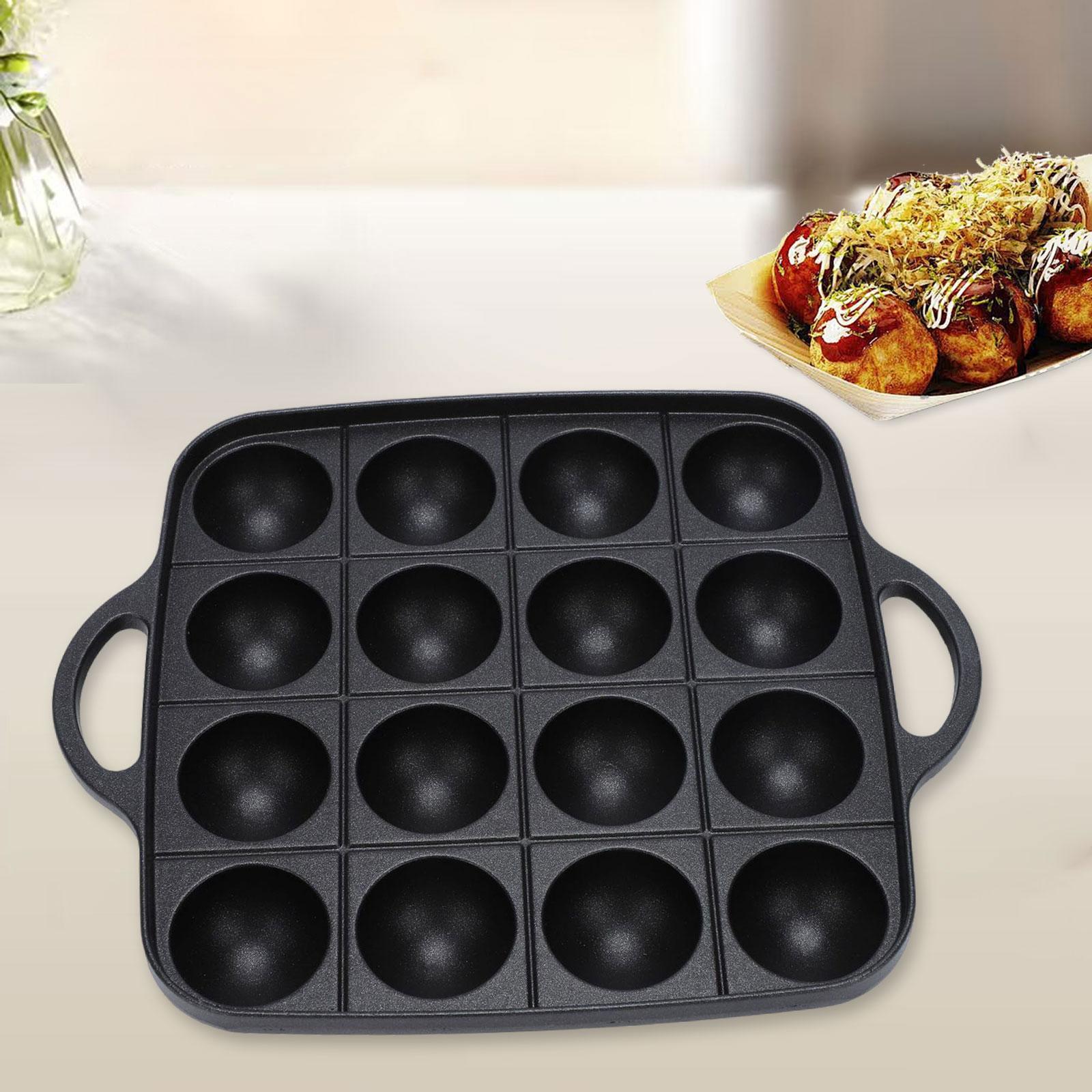 Takoyaki Grill Plate - Takoyaki Grill Pan 16 Cavities Easy