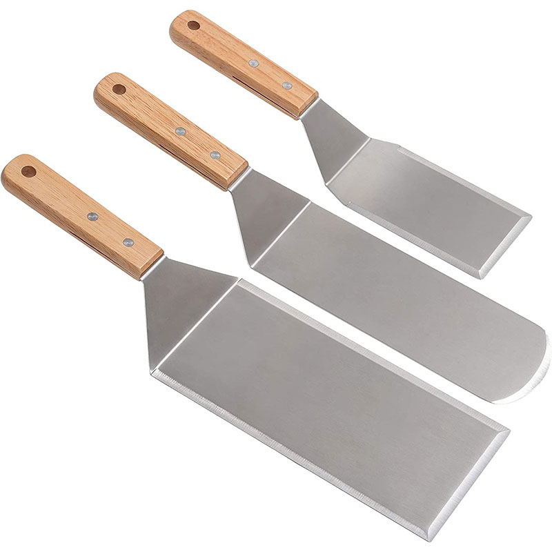 Okonomiyaki Spatula - Professional Spatulas Set, Oversized Stainless Steel