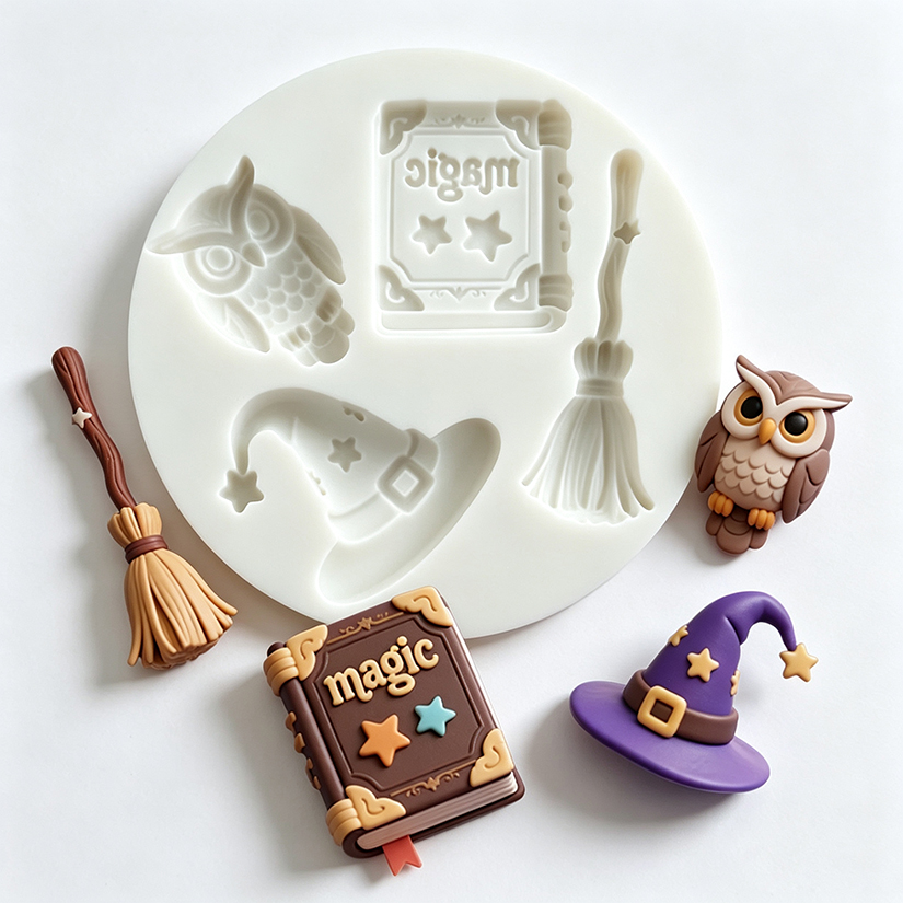 Bunny Cake Mold - Magic Book Owl Silicone Sugarcraft Mold
