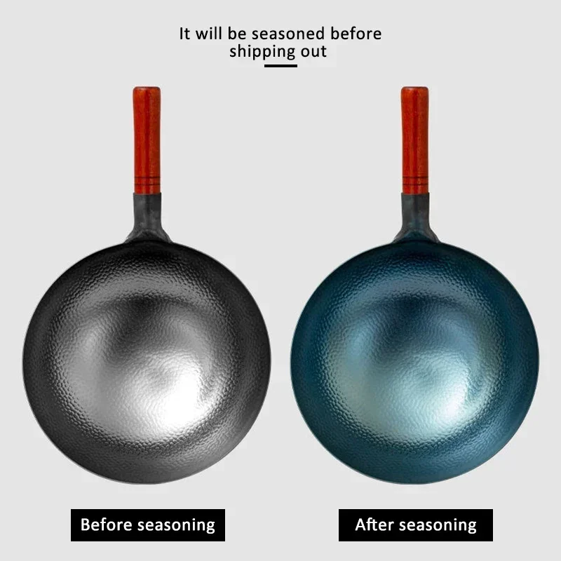Cast Iron Corn - Traditional Handmade Iron Wok Real Hammer