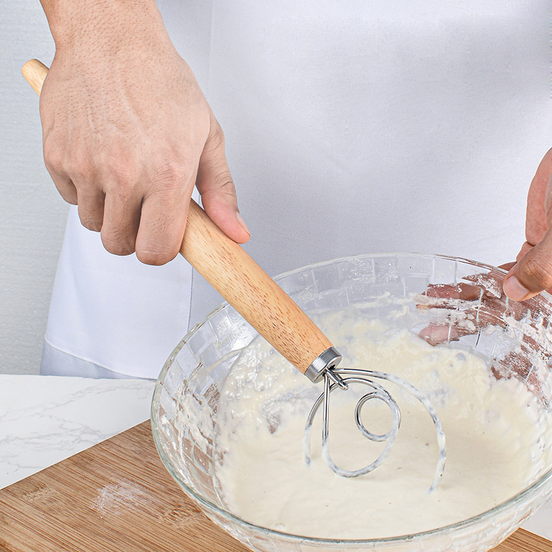 Danish Pancake Pan - 13 Inch Oak Handle Milk Baking