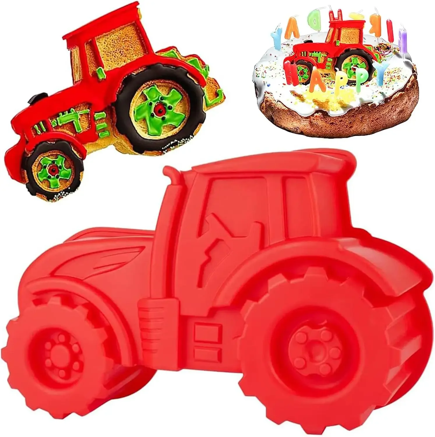 Bunny Cake Mold - 3D Tractor Silicone Baking Moulds DIY