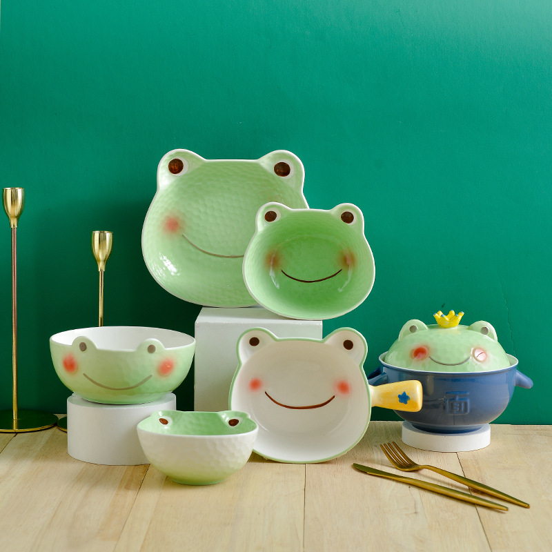 Dim Sum Basket - Japanese Kids Cartoon Ceramic Bowl and
