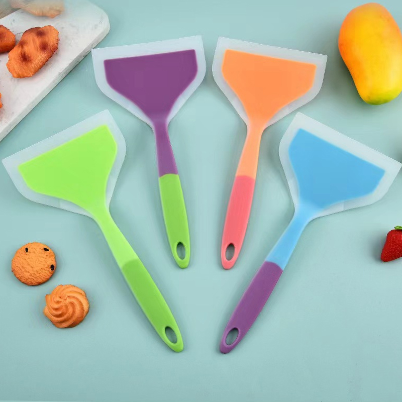 Okonomiyaki Spatula - Silicone Pancake Spatula Nonstick Pan Spatula
