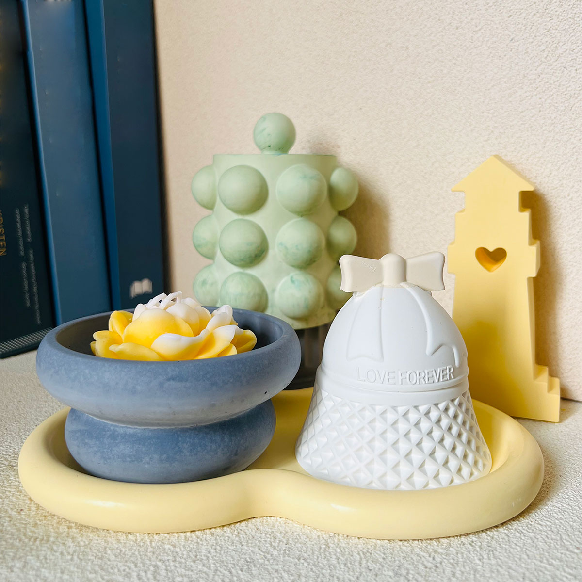 Donut Mold Silicone - Bubble Jar Candle Vessel Concrete Mold
