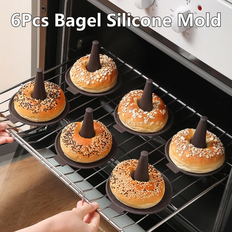 Donut Mold Silicone - 6Pcs Bagel Tools Silicone Mold Set