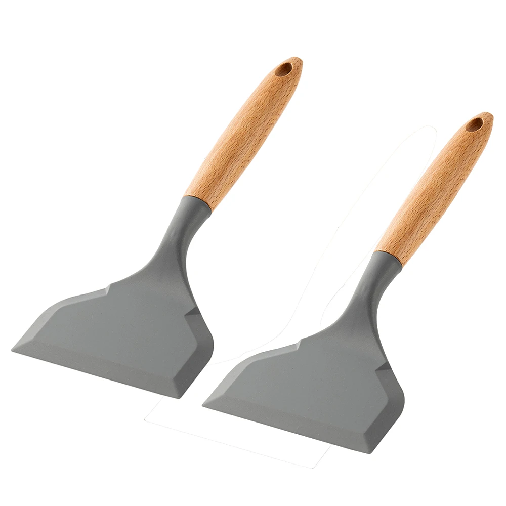 Okonomiyaki Spatula - 2Pcs Silicone Spatula Wide Mouth Tamagoyaki