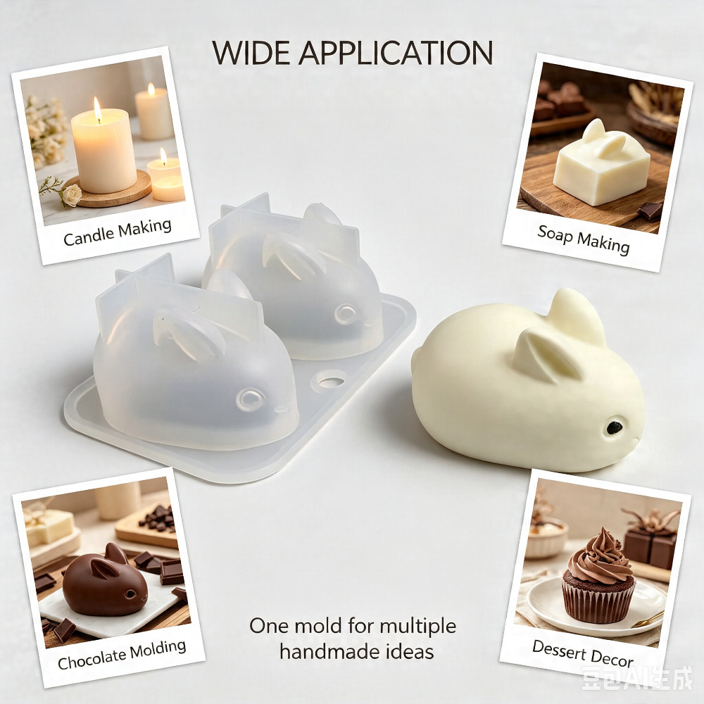 3D Mini Rabbit Silicone Mold F - огляд і ціна Bunny Cake Mold