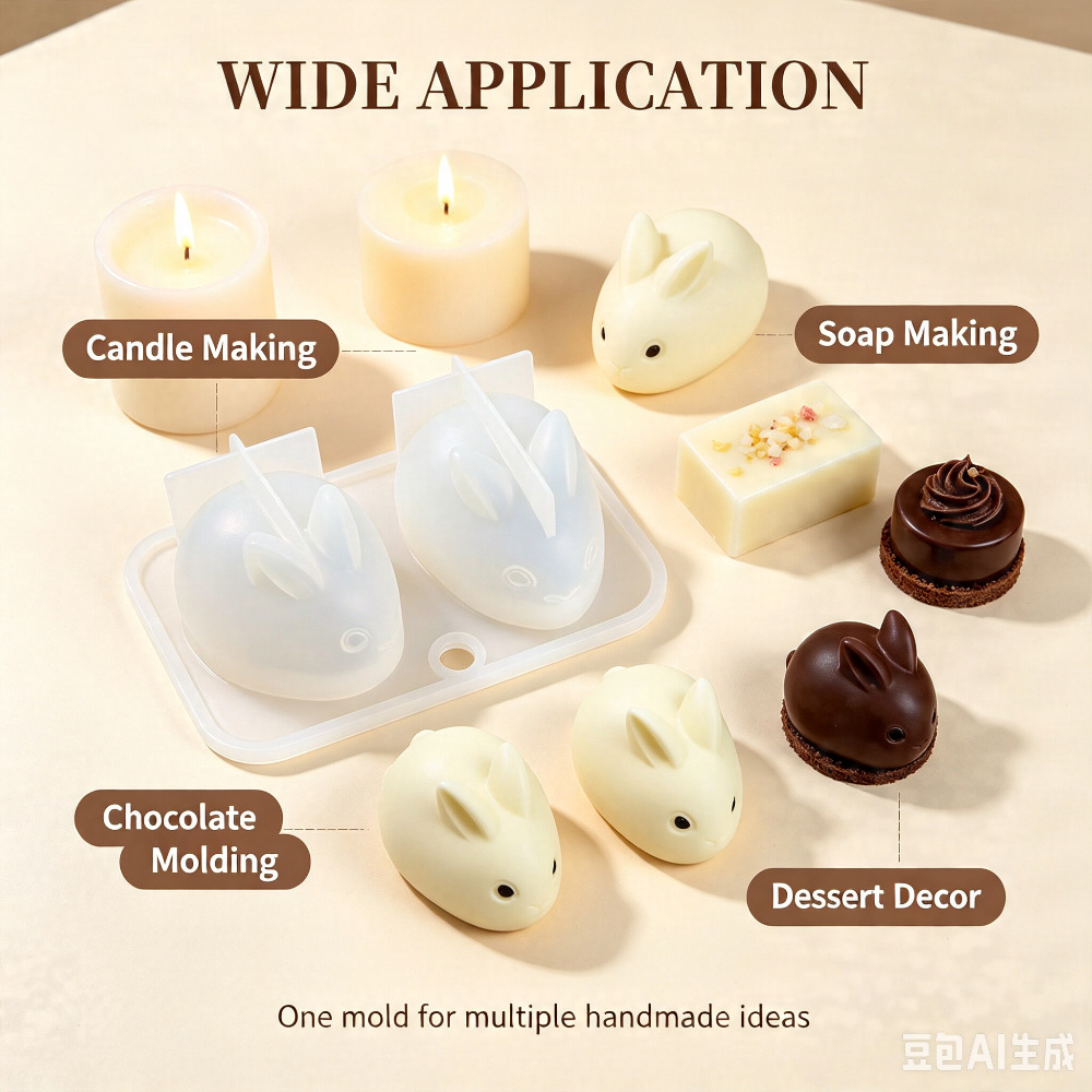 3D Mini Rabbit Silicone Mold F - огляд і ціна Bunny Cake Mold