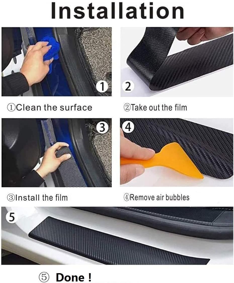 Car Door Sill Plate Guard Stic - огляд і ціна Crepe Pan Carbon