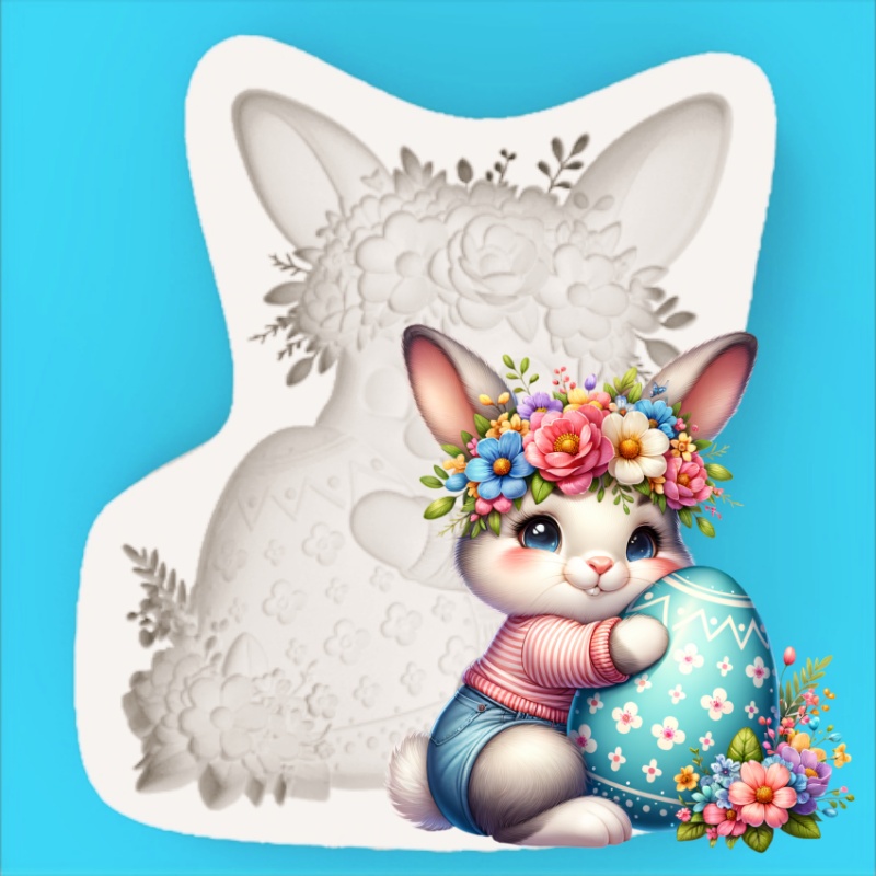 Easter Wreath Bunny Silicone B - огляд і ціна Bunny Cake Mold