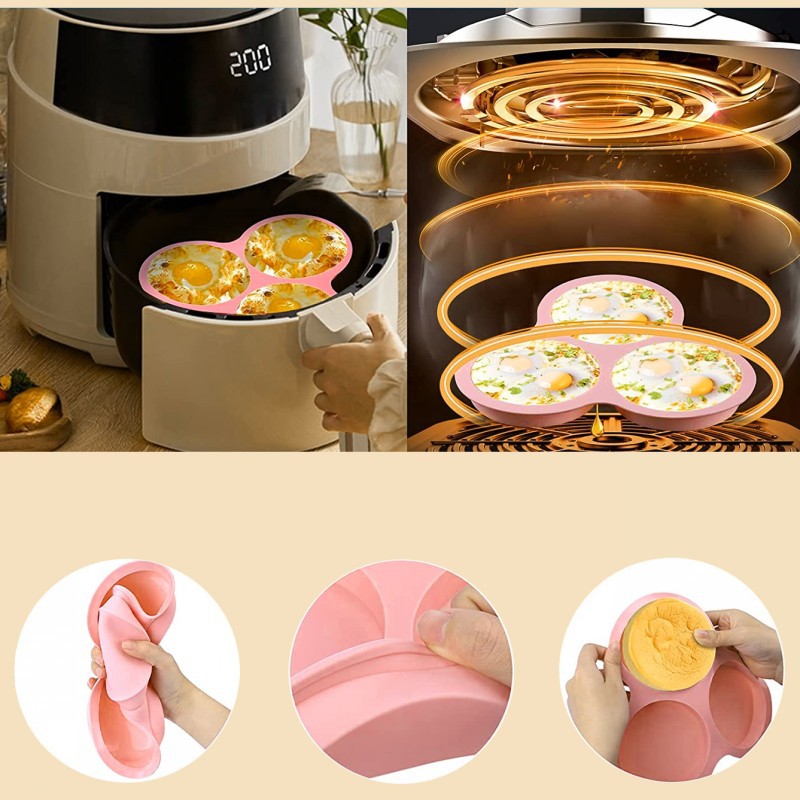Reusable Silicone Air Fryer Eg - огляд і ціна Egg Waffle Pan