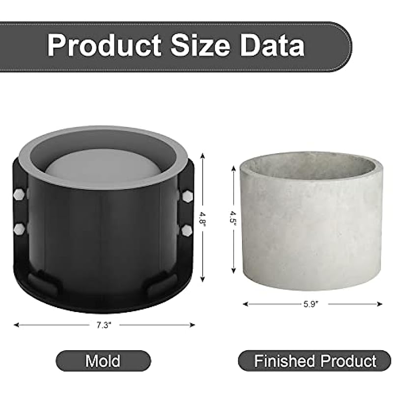 Large Round Flower Pot Cement  - огляд і ціна Potsticker Mold