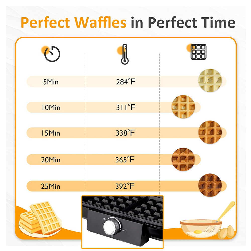 4-Slice Belgian Waffle Maker 1 - огляд і ціна Egg Waffle Pan