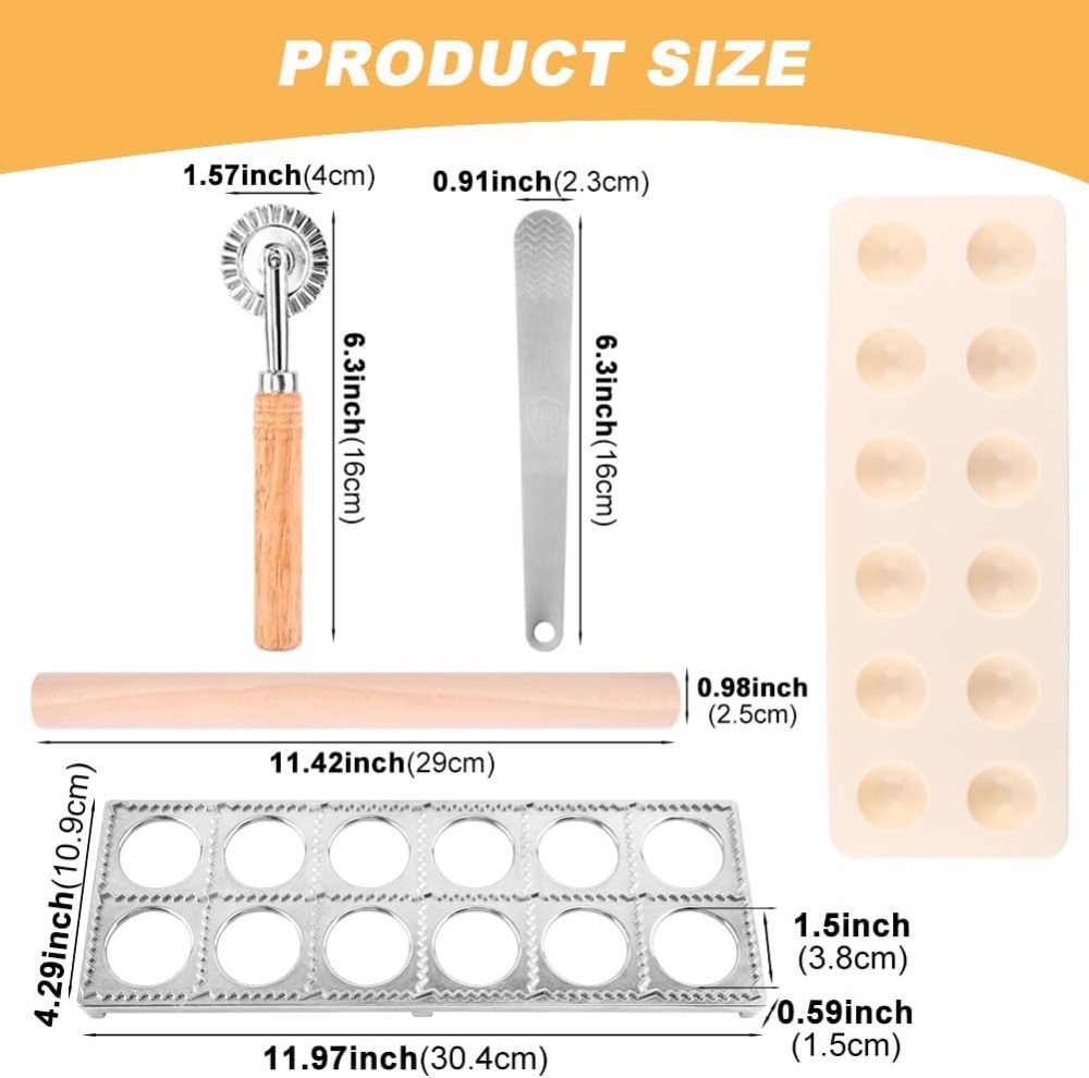 12-Hole Ravioli Press Mold Set - огляд і ціна Dumpling Press Set