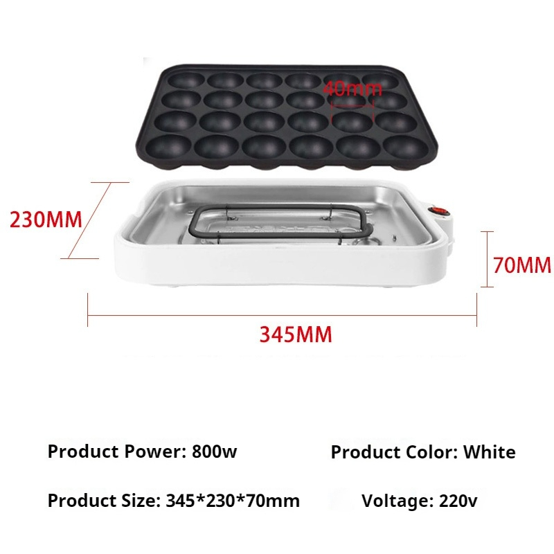 220V Chibi Maruko Baking Machi - огляд і ціна Takoyaki Grill Plate