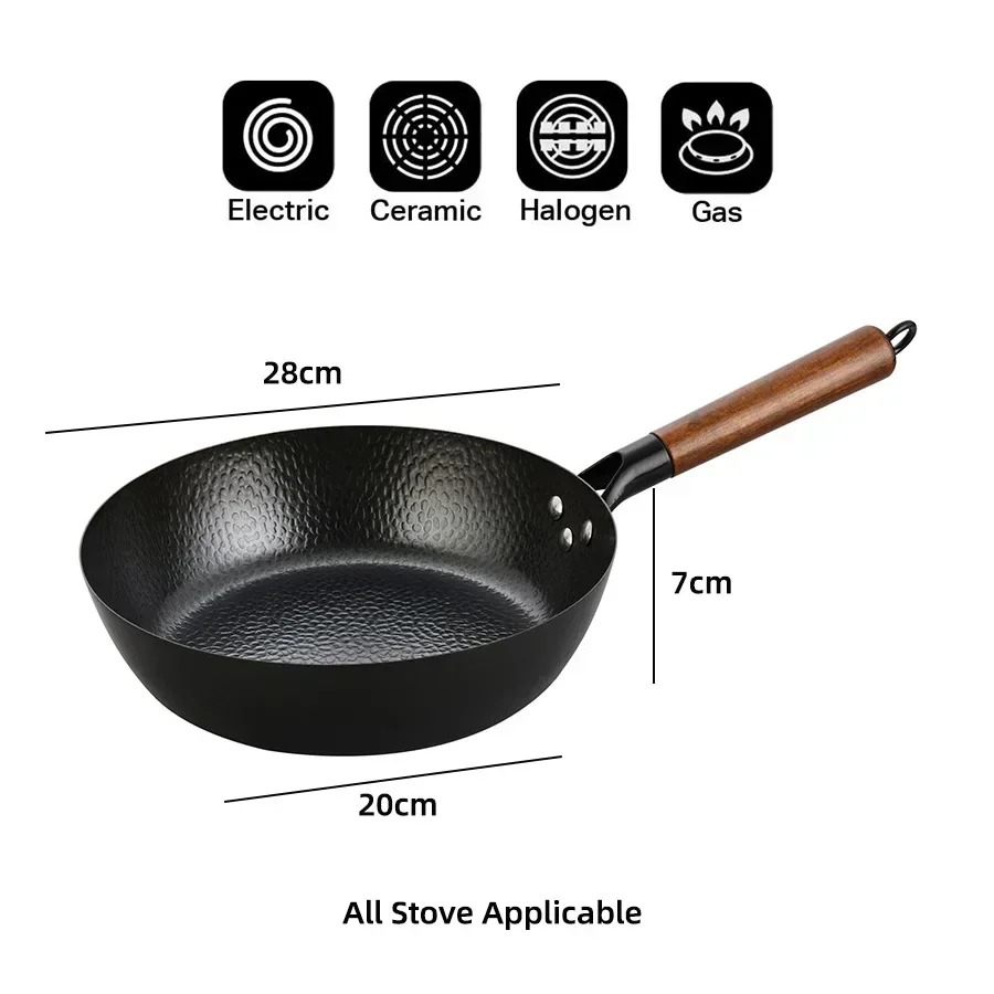 28cm High-Grade Iron Wok Pan W - огляд і ціна Cast Iron Corn