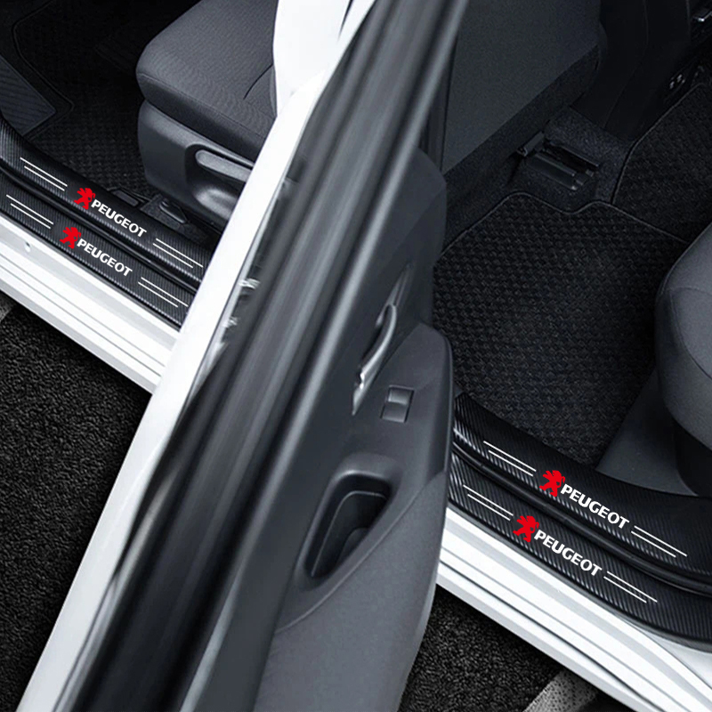 1/4/5Pcs Car Door Sill Scuff P - огляд і ціна Crepe Pan Carbon