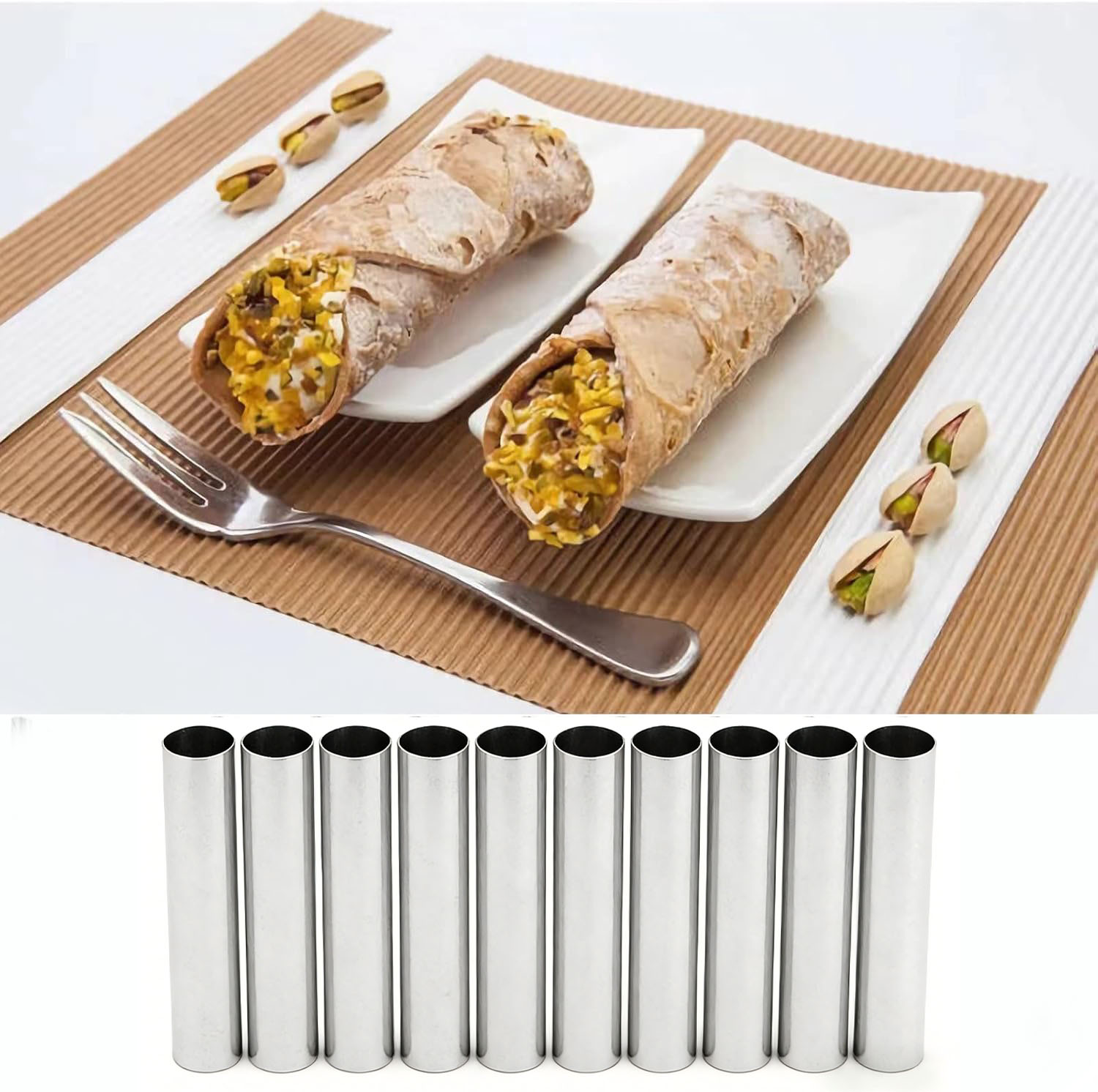 10/20PCS Cannoli Tubes, Food G - огляд і ціна Danish Pancake Pan