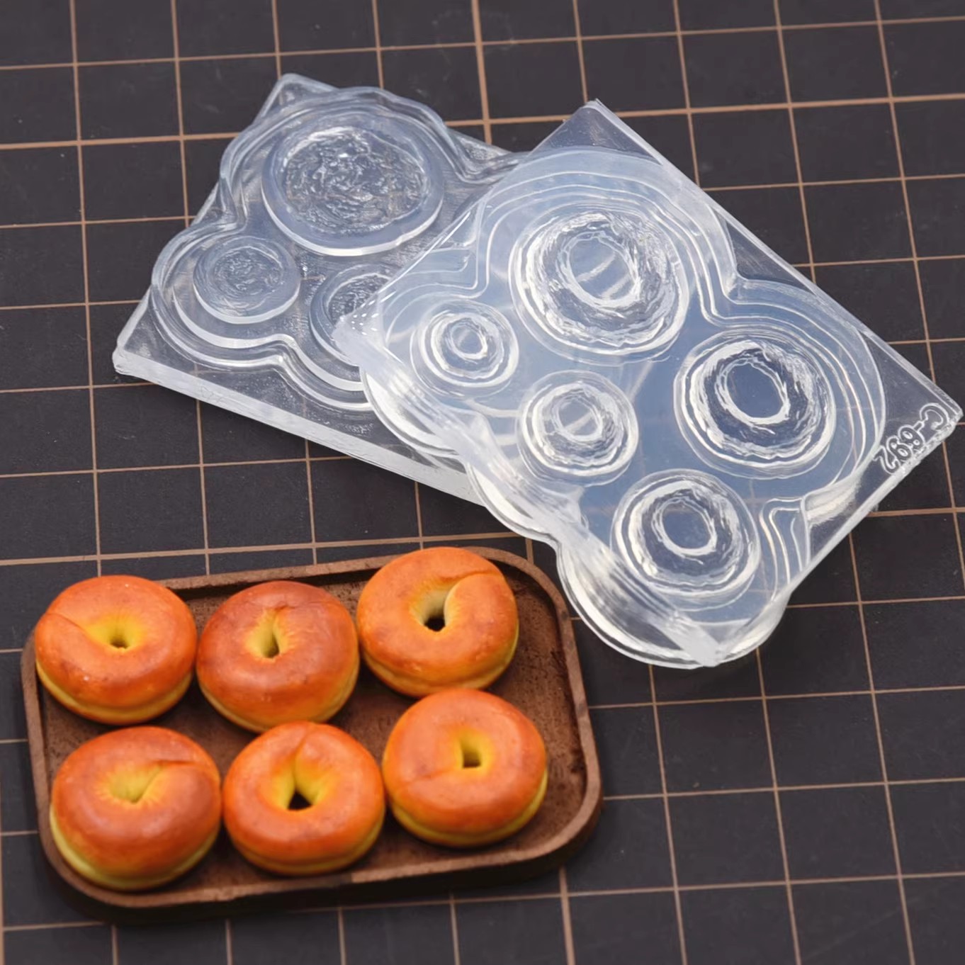 Polymer Clay Mini 3D Bagel Bre - огляд і ціна Donut Mold Silicone