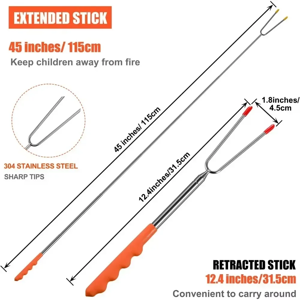 New BBQ Forks Telescopic  Barb - огляд і ціна Corn Dog Stick